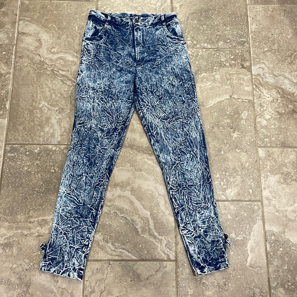 Vintage  Women's 1980s Acid Wash High Rise Denim Jeans Size 13-14 Made in USA